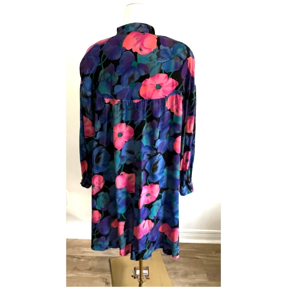 🇨🇦 Vintage Floral Long Jacket Oversized Artistic Statement Duster • Pink Mauve - Picture 12 of 15